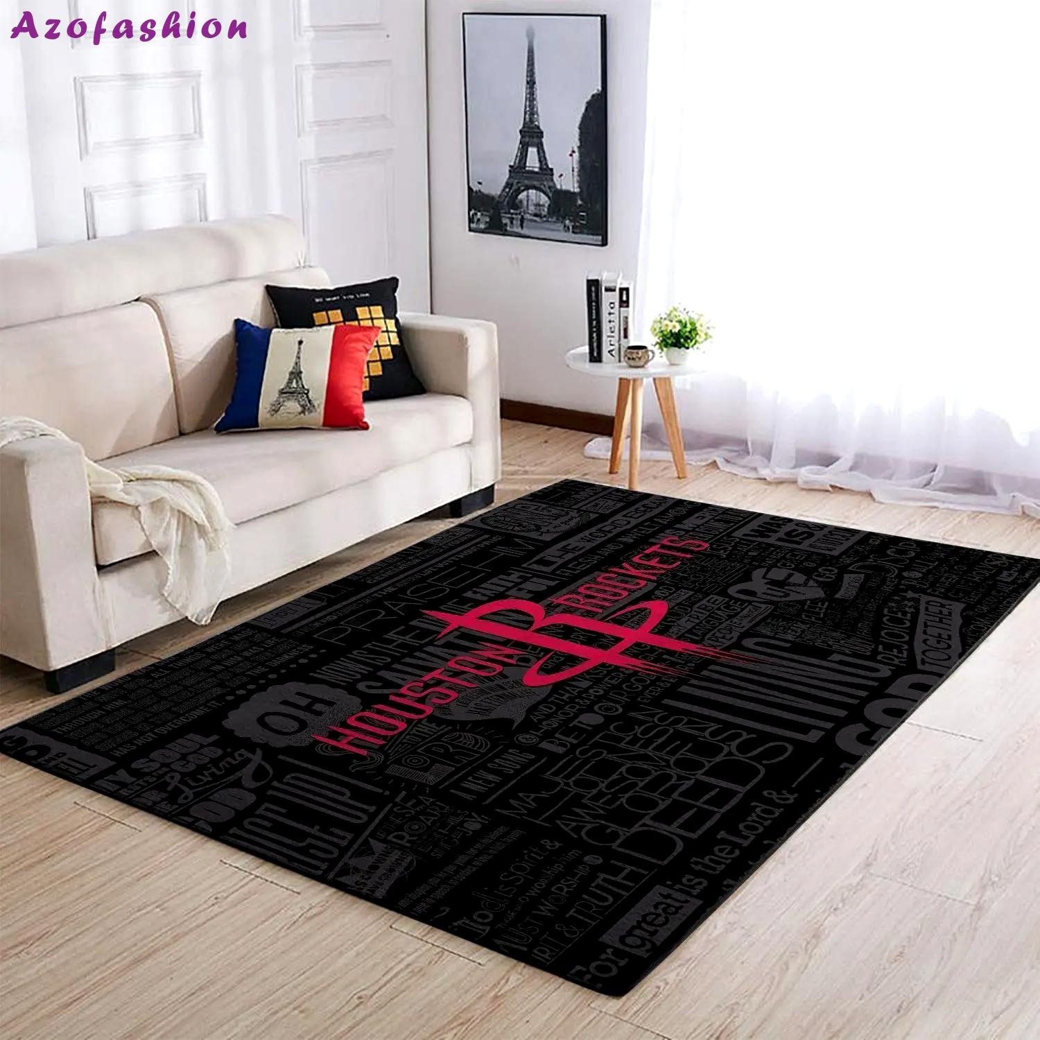 Houston rockets area rug nba carpet living room rugs rug regtangle carpet v3330 Rectangle Rug