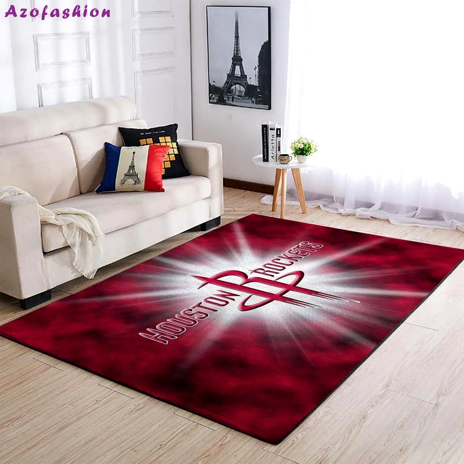 Houston rockets area rug nba carpet living room rugs rug regtangle carpet v3331 Rectangle Rug