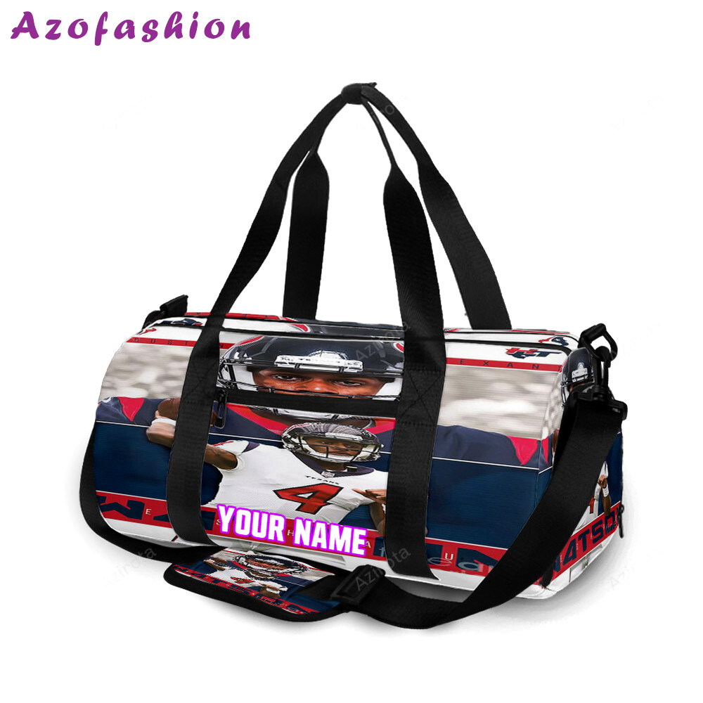 Houston texans deshaun watson1 personalized name travel bag gym bag 326 Travel Bag