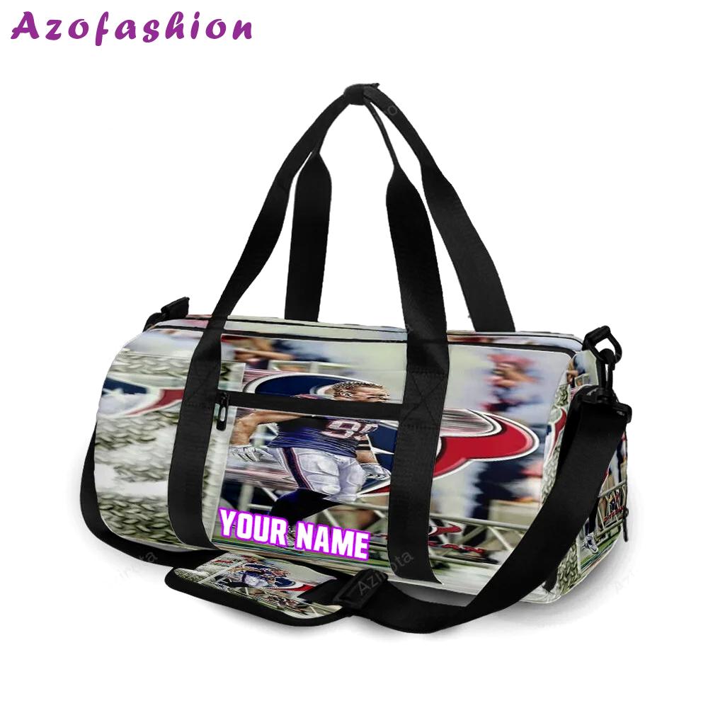 Houston texans j.j watt2 personalized name travel bag gym bag 851 Travel Bag