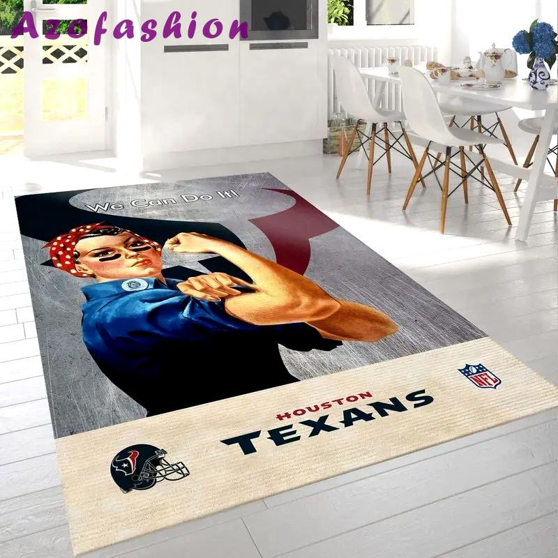 Houston texans nfl 4 area rug living room and bed room rug regtangle carpet Rectangle Rug