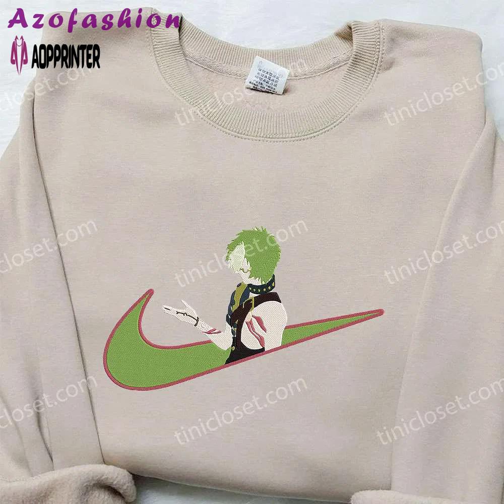 Ikoma x nike swoosh anime hoodie & koutetsujou embroidered shirt – unique nike inspired apparel Embroidered Shirt