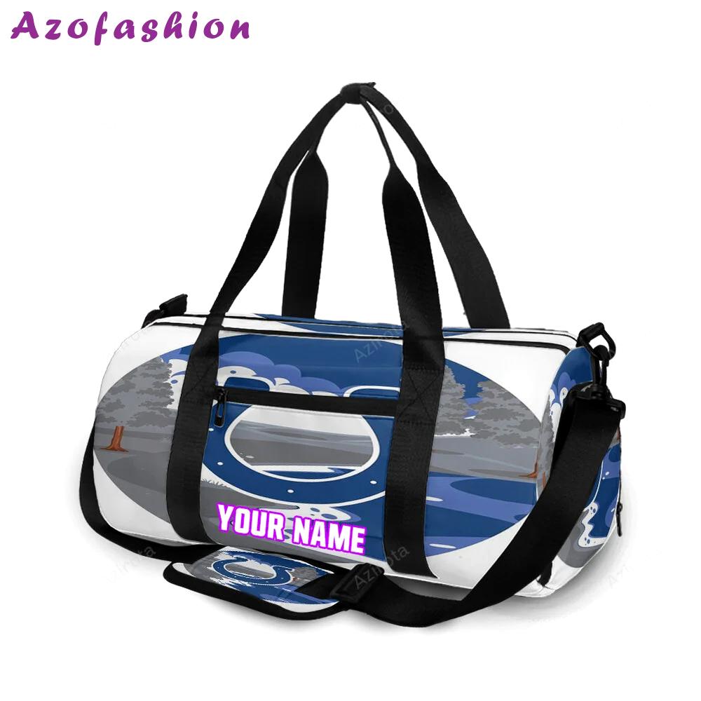 Indianapolis colts horseshoe sky lake personalized name travel bag gym bag 1377 Travel Bag