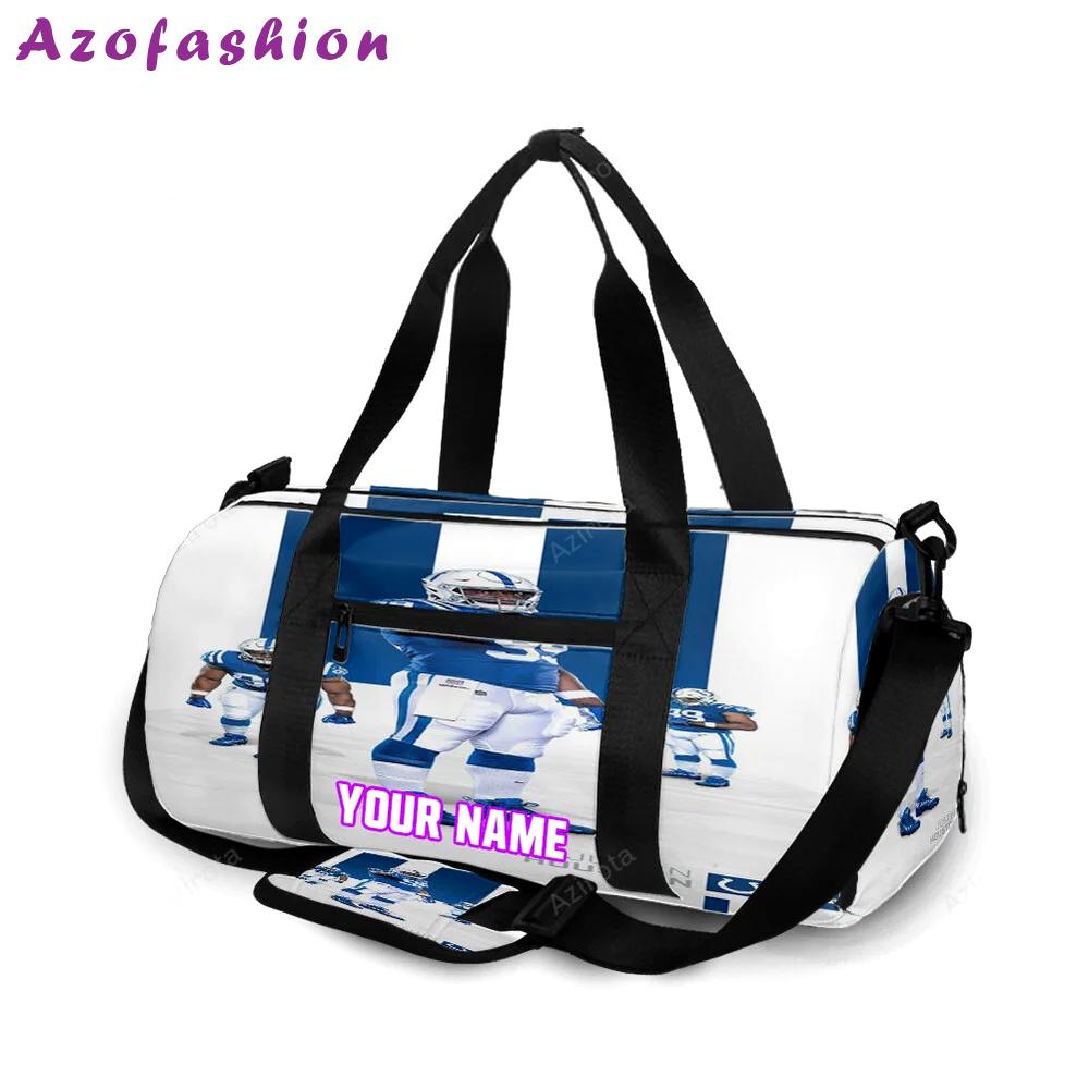 Indianapolis colts justin houston1 personalized name travel bag gym bag 2137 Travel Bag
