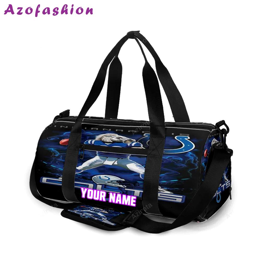 Indianapolis colts mascot1 personalized name travel bag gym bag 1004 Travel Bag