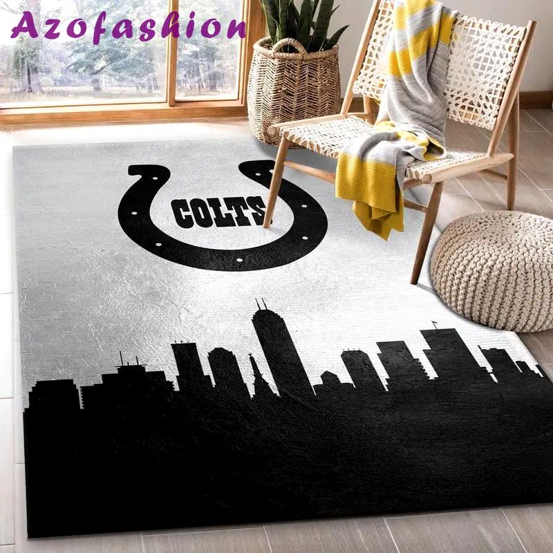 Indianapolis colts nfl 4 living room and bed room rug rug regtangle carpet Rectangle Rug