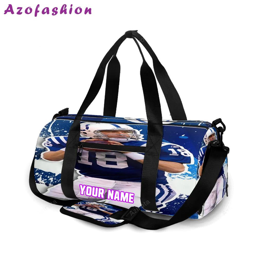 Indianapolis colts peyton manning3 personalized name travel bag gym bag 1297 Travel Bag