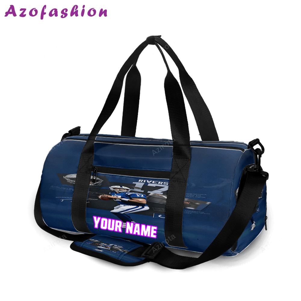 Indianapolis colts philip rivers1 personalized name travel bag gym bag 237 Travel Bag