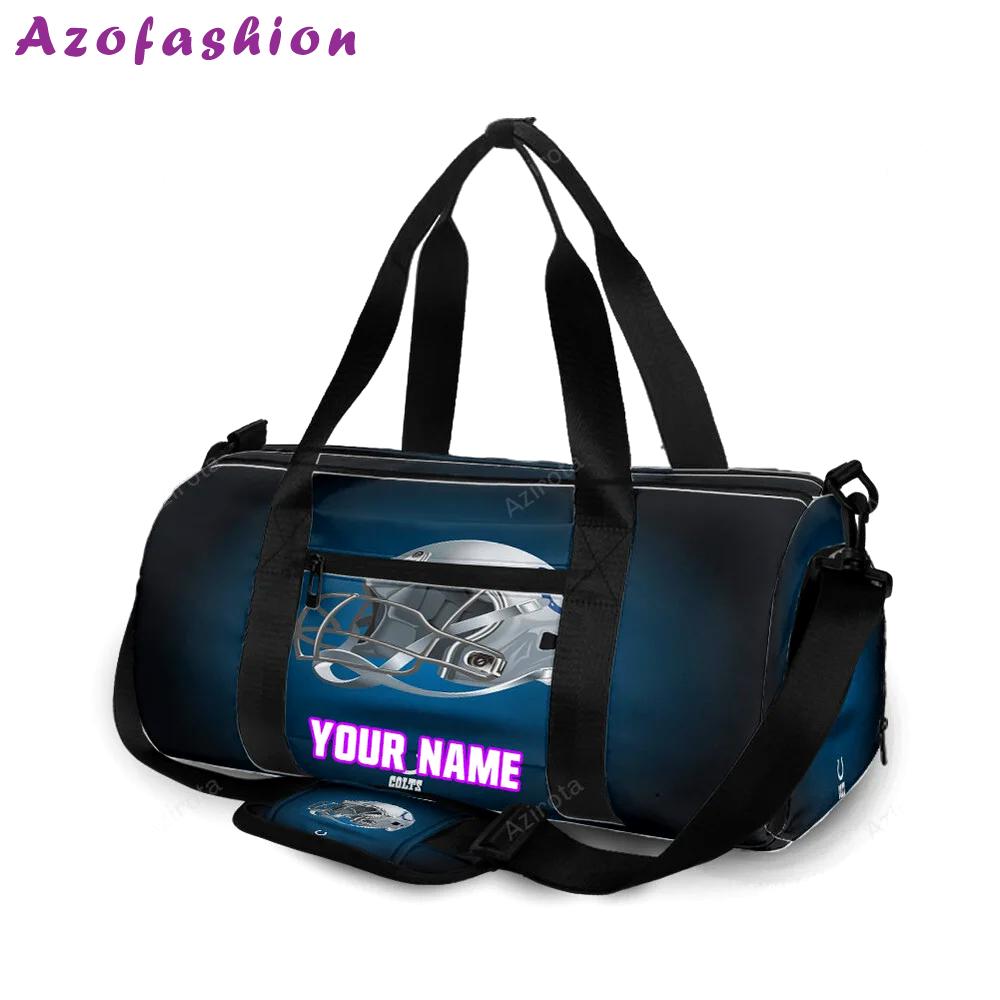 Indianapolis colts shining helmet personalized name travel bag gym bag 1116 Travel Bag