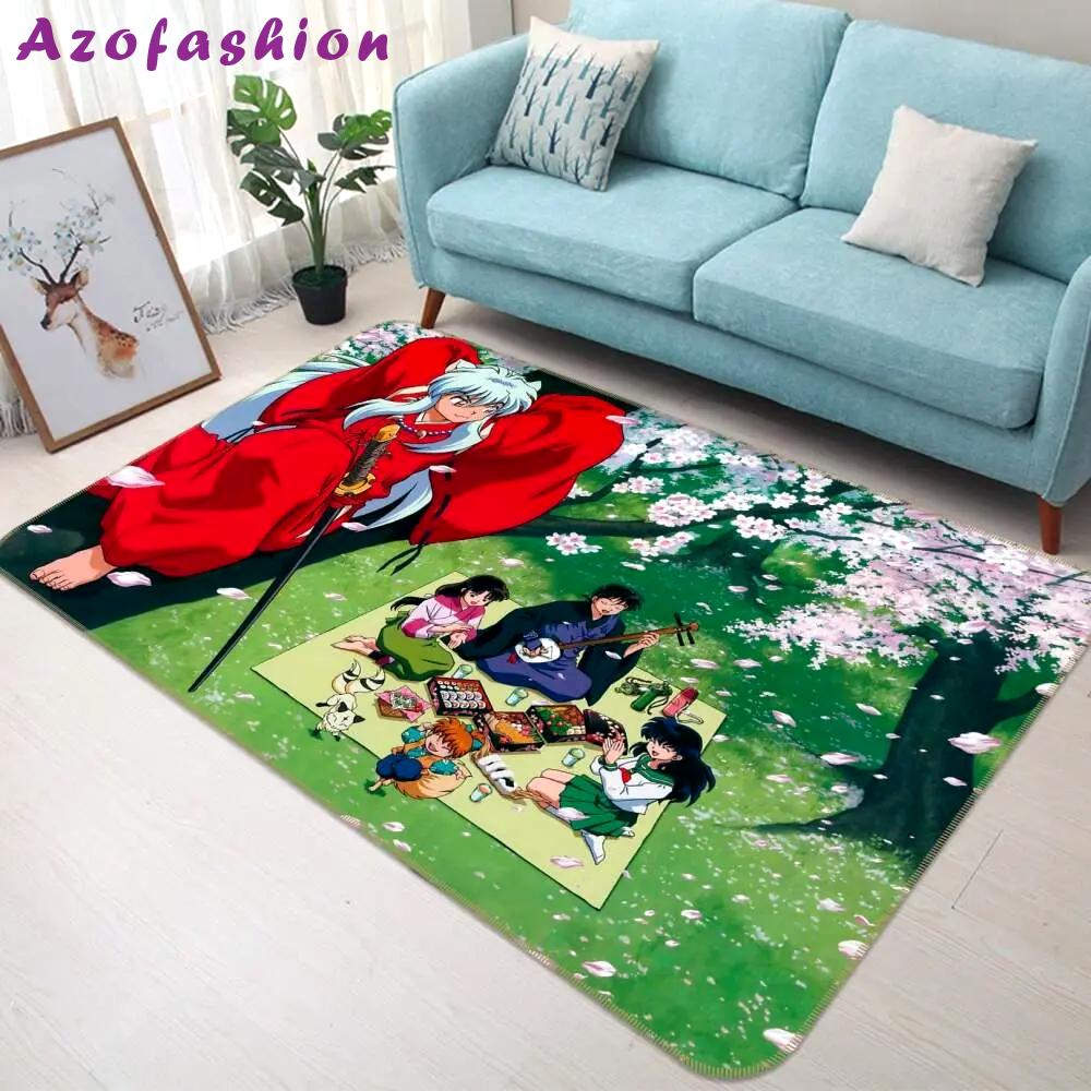 Inuyasha anime 11 area rug living room and bed room rug rug regtangle carpet floor decor home decor Rectangle Rug