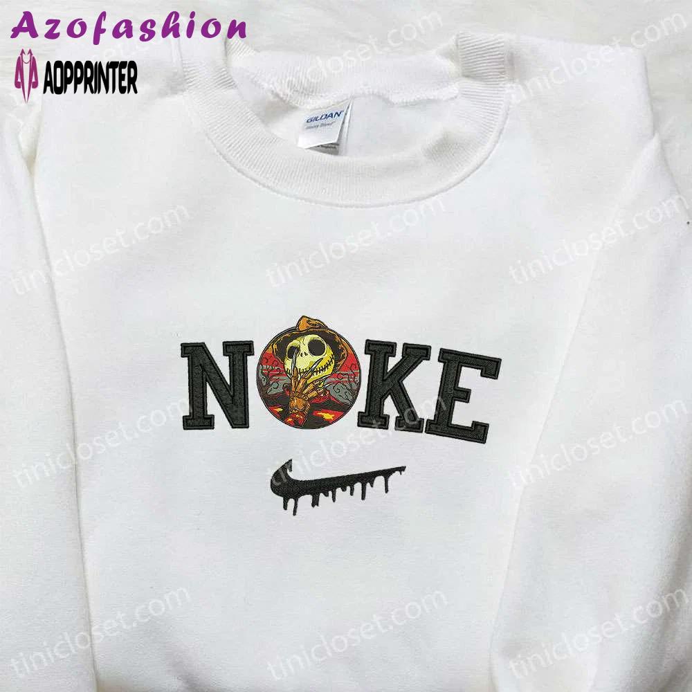 Jack skellington x nike embroidered shirt: nightmare before christmas sweatshirt & hoodie Embroidered Shirt