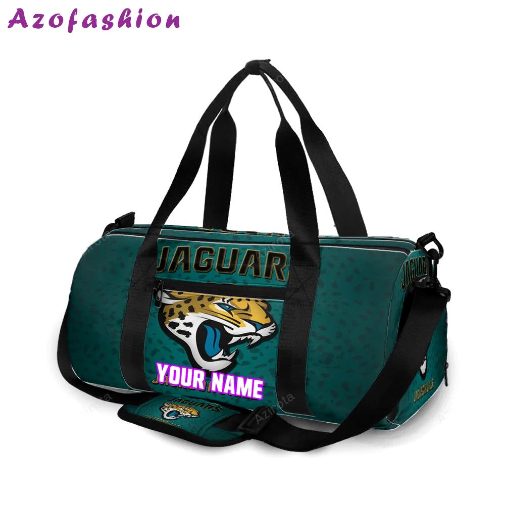 Jacksonville jaguars emblem v7 personalized name travel bag gym bag 719 Travel Bag
