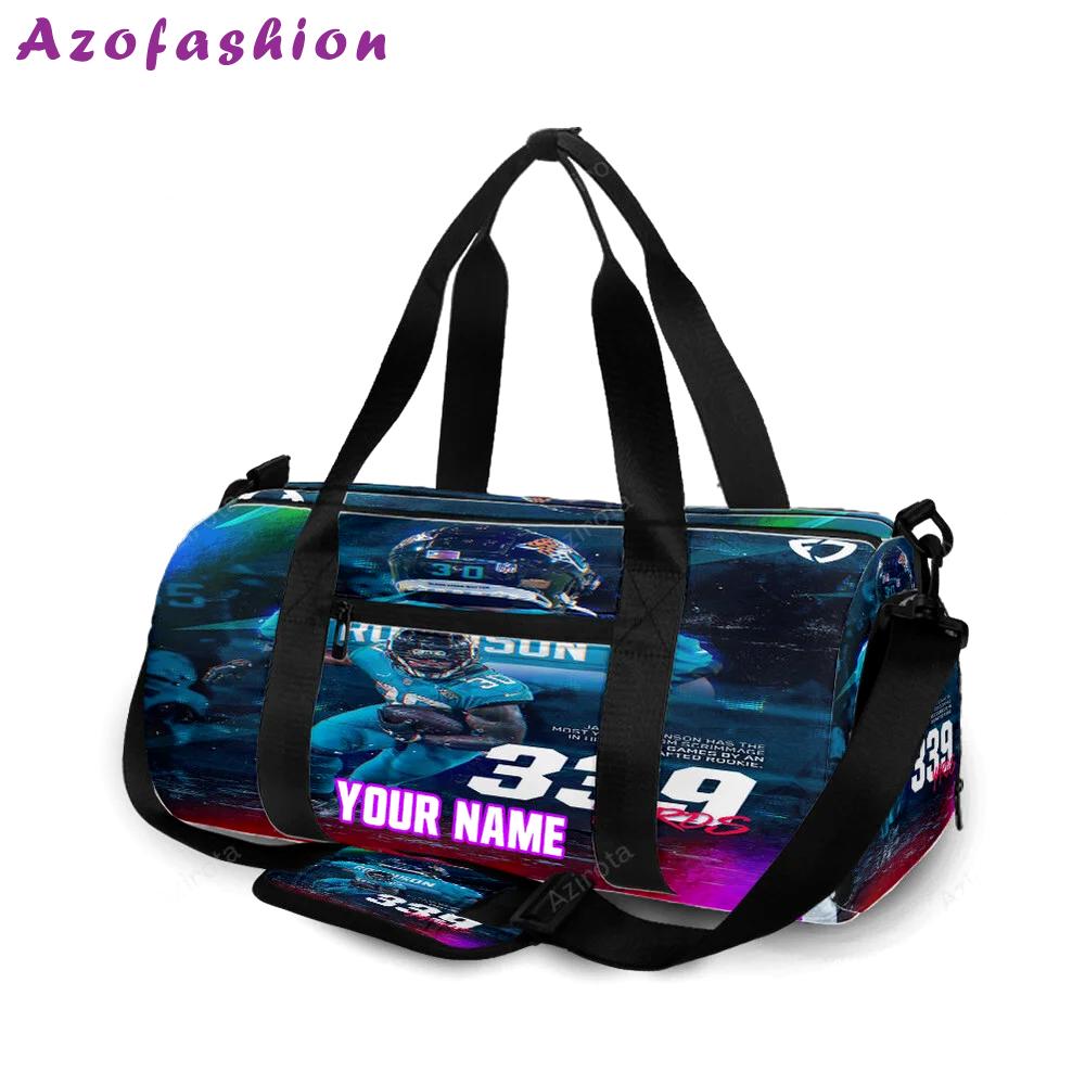 Jacksonville jaguars james robinson 30 v2 personalized name travel bag gym bag 1491 Travel Bag