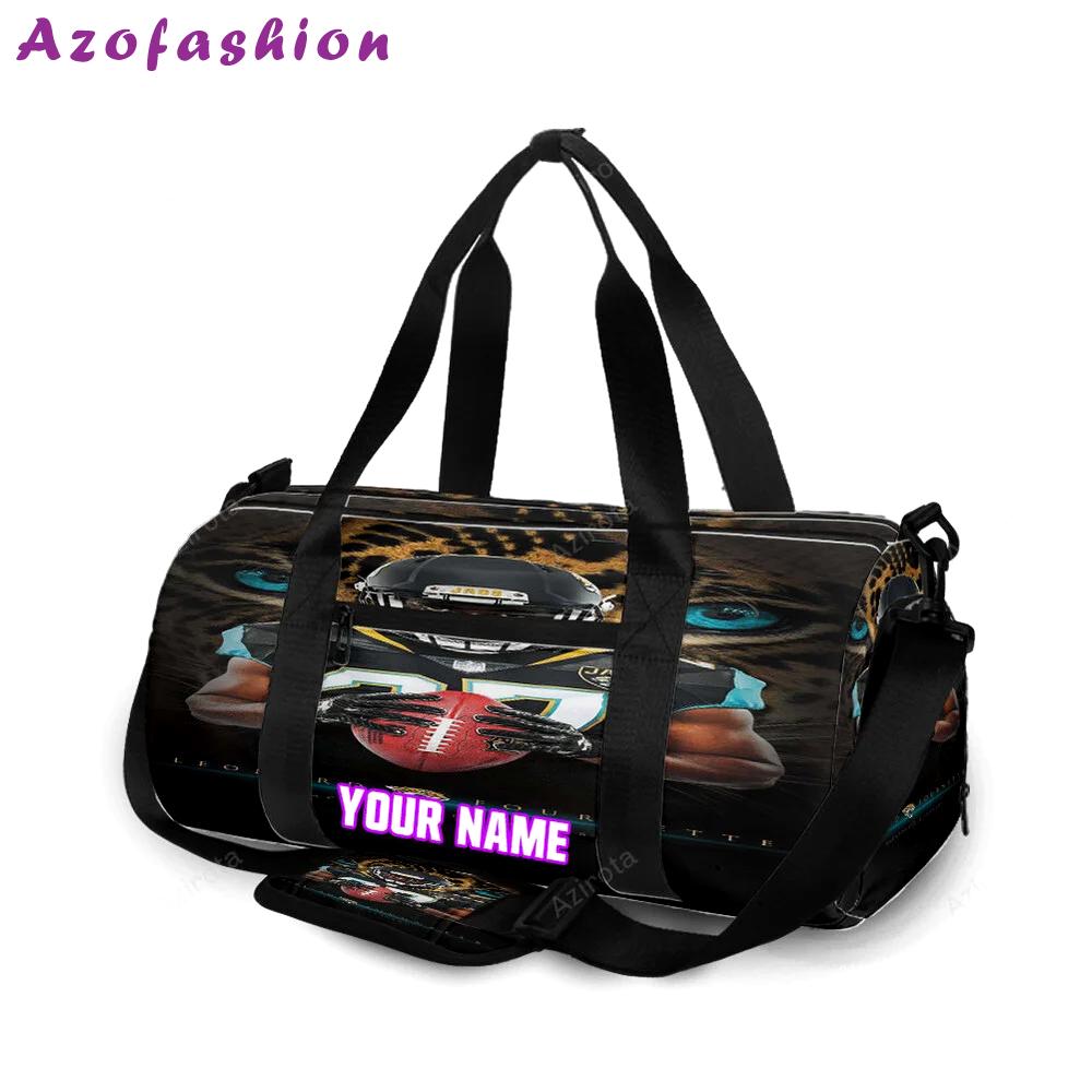 Jacksonville jaguars leonard fournette personalized name travel bag gym bag 875 Travel Bag