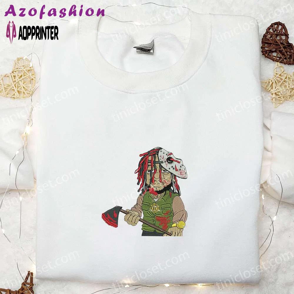 Jason xtentacion embroidered sweatshirt – funny halloween hoodie & amazing t-shirt Embroidered Shirt