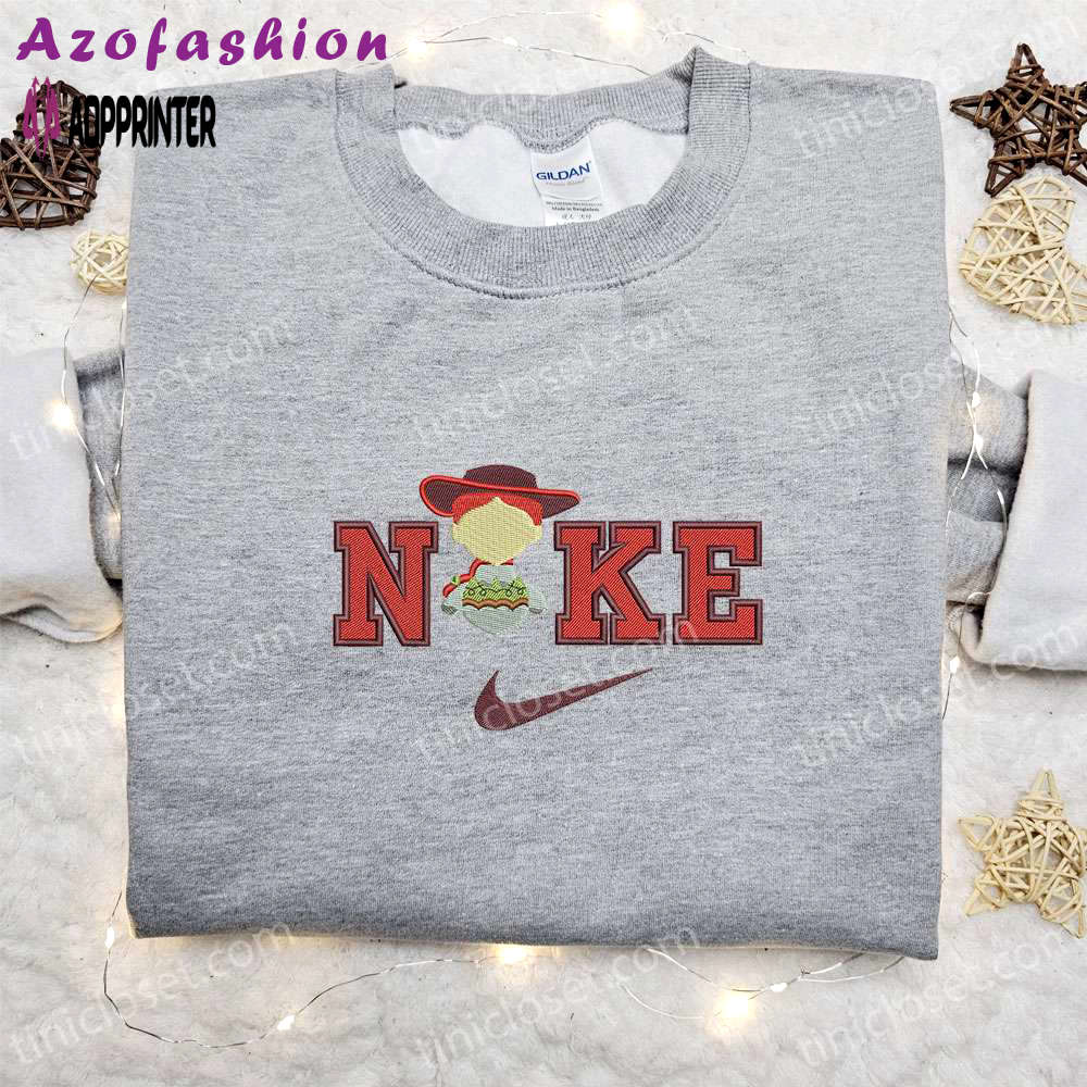 Jessi x nike cartoon embroidered shirt: toy story inspired design for trendy nike fans Embroidered Shirt
