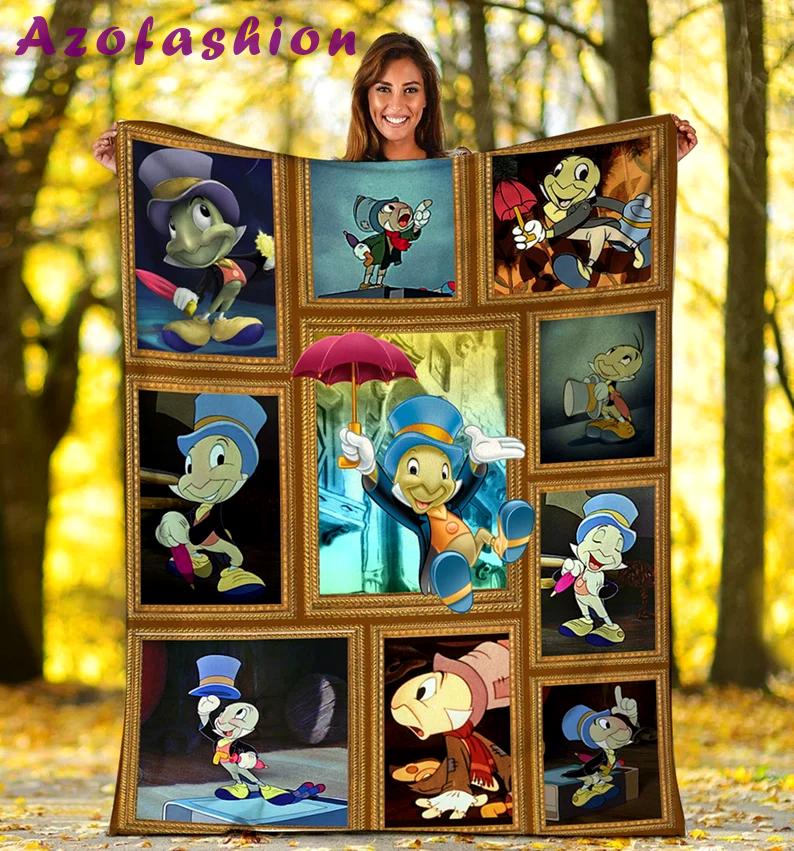 Jiminy cricket fleece blanket quilt the adventures of pinocchio fleece blanket quilt Quilt Blanket