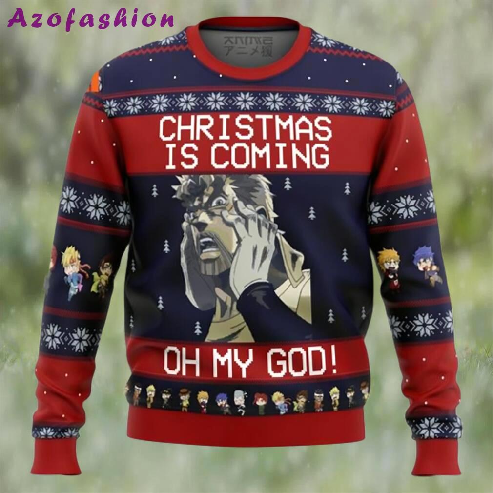 Jojo?s bizarre adventure joseph joestar oh my god ugly christmas sweater Christmas Ugly Sweater