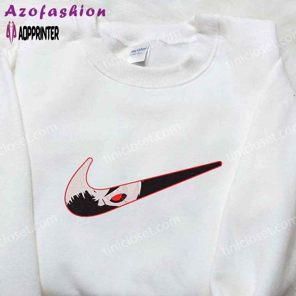 Kaneki ken nike embroidered shirt: tokyo ghoul anime x nike shirt Embroidered Shirt