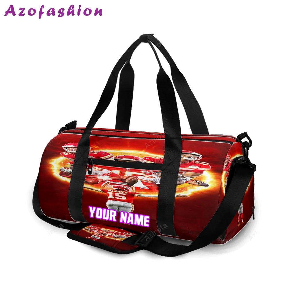 Kansas city chiefs patrick mahomes 15 v4 personalized name travel bag gym bag 1036 Travel Bag