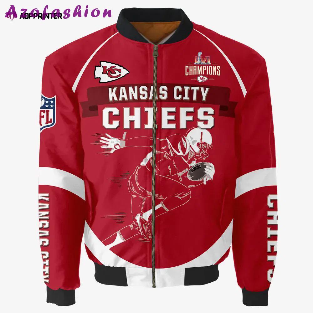 Kansas city chiefs super bowl lvi champions running man bomber jacket Bomber Jacket