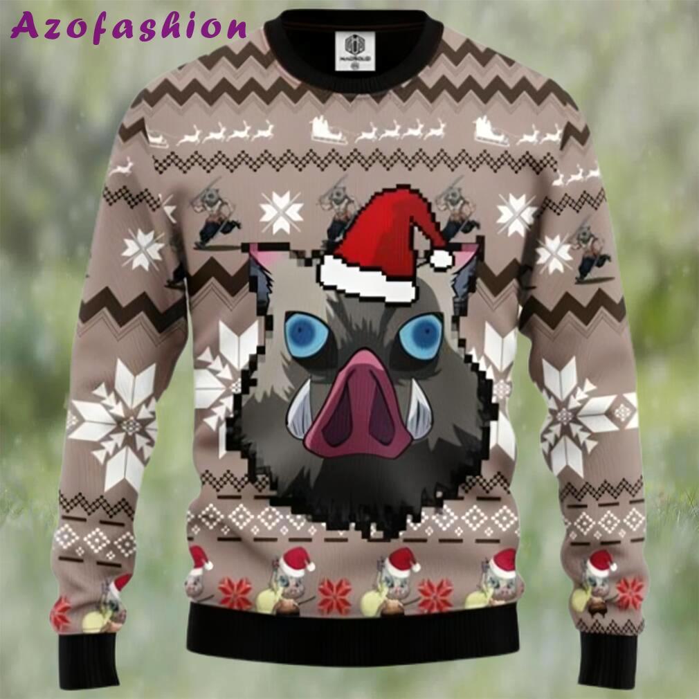 Kimetsu no yaiba hashibira demon slayer chibi demon slayer ugly christmas sweater Christmas Ugly Sweater