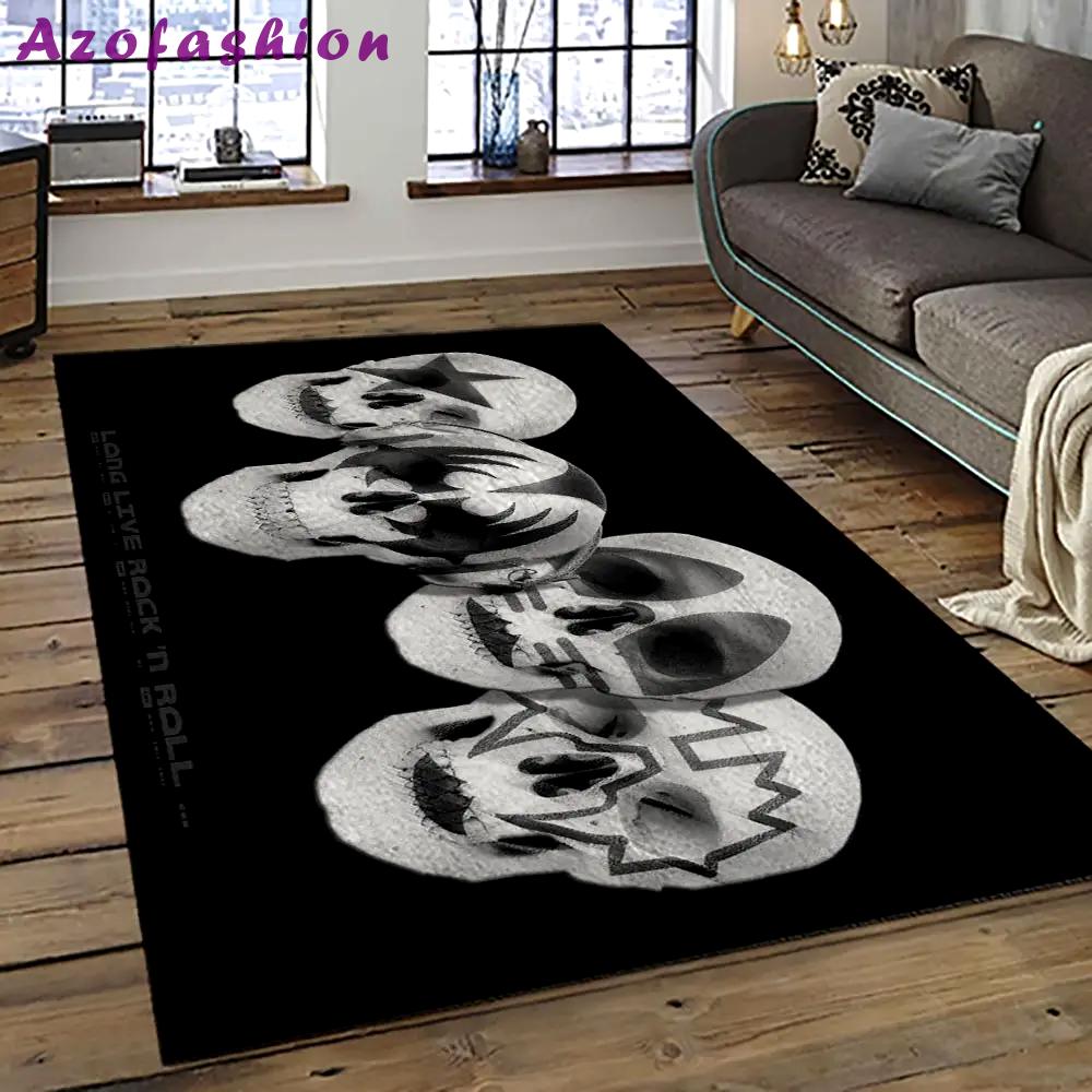 Kiss rock band music retangle carpet area rug home decor best gift for fan and friends as71 Rectangle Rug