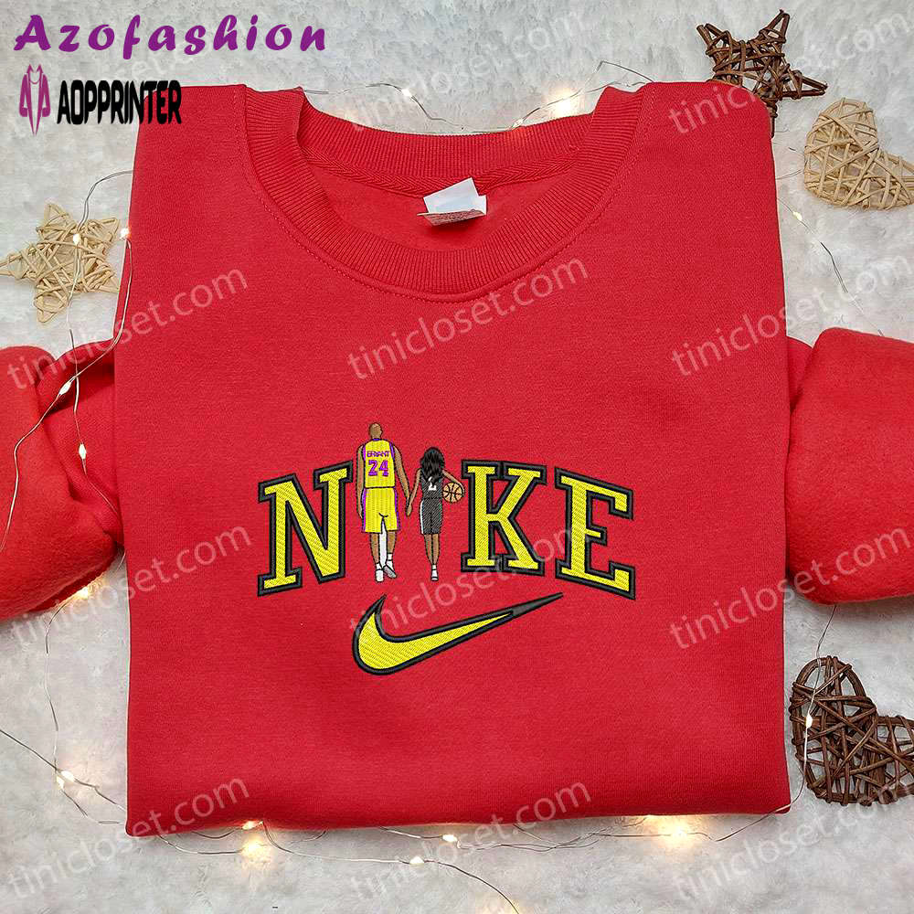 Kobe bryant x nike embroidered shirt – lakers nba sport apparel nike inspired Embroidered Shirt
