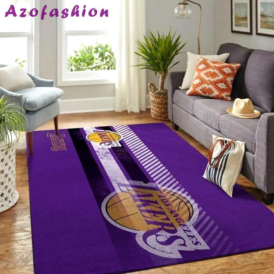 Lakers area rug living room rug home decor nba basketball team logo carpet rug living room 2003273 Rectangle Rug