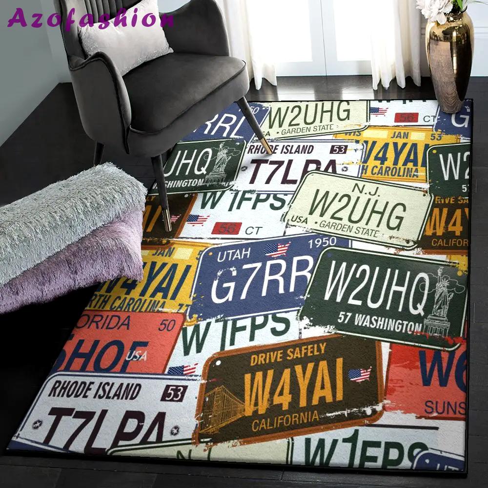Large area rugs, license plate gs cl rug Rectangle Rug