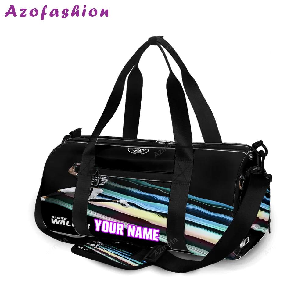Las vegas raiders darren waller 83 personalized name travel bag gym bag 1530 Travel Bag