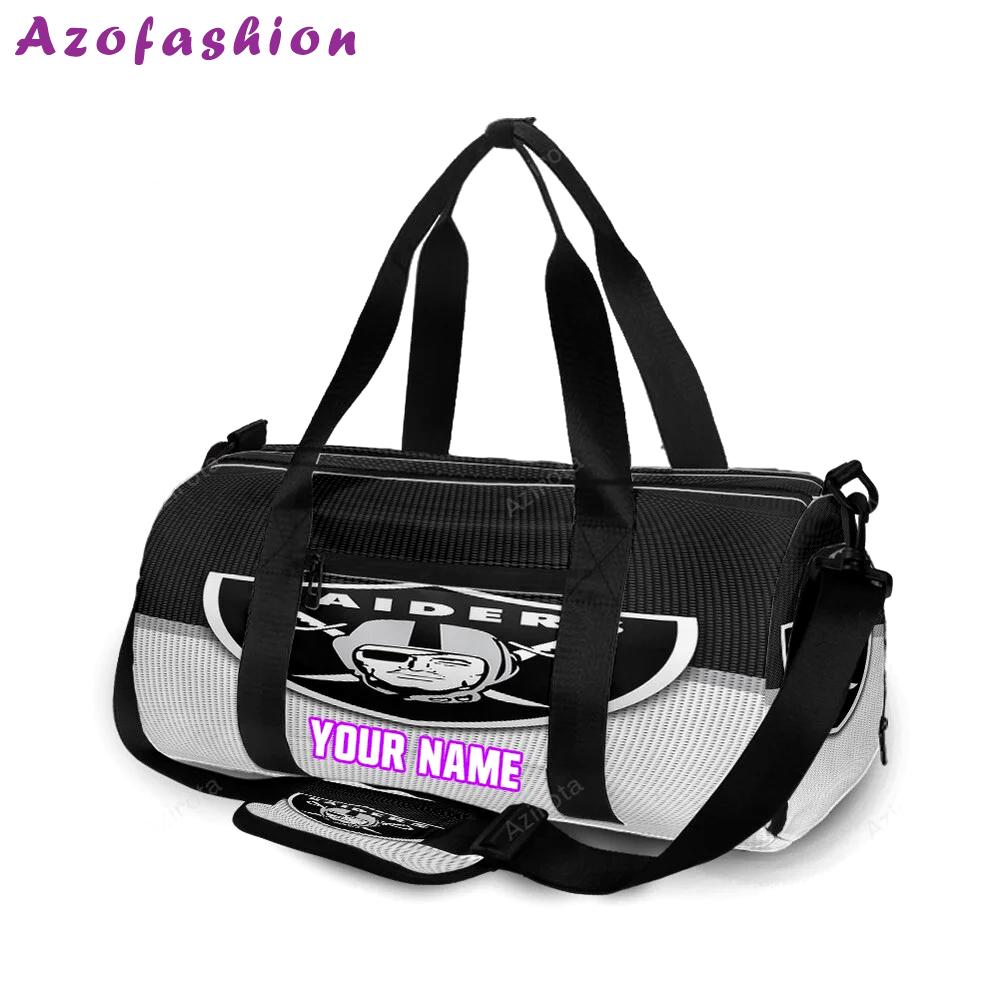 Las vegas raiders logo art24 personalized name travel bag gym bag 1700 Travel Bag