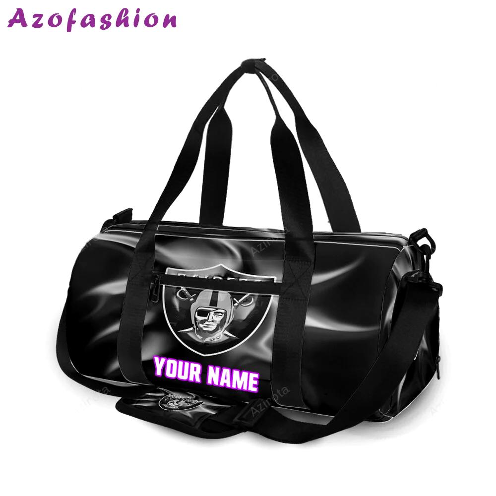 Las vegas raiders logo art3 personalized name travel bag gym bag 603 Travel Bag