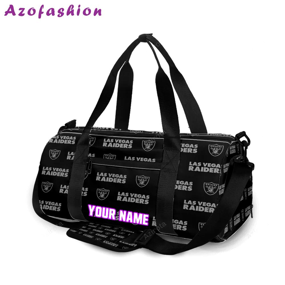 Las vegas raiders logo pattern13 personalized name travel bag gym bag 424 Travel Bag