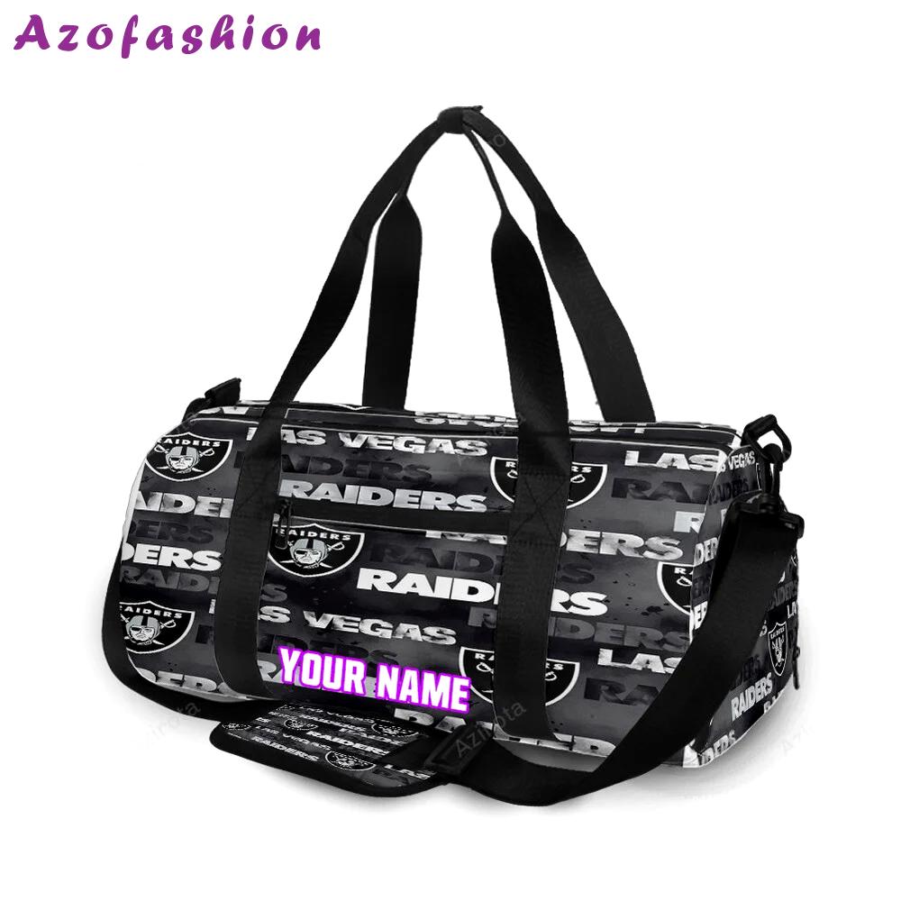 Las vegas raiders logo pattern15 personalized name travel bag gym bag 178 Travel Bag