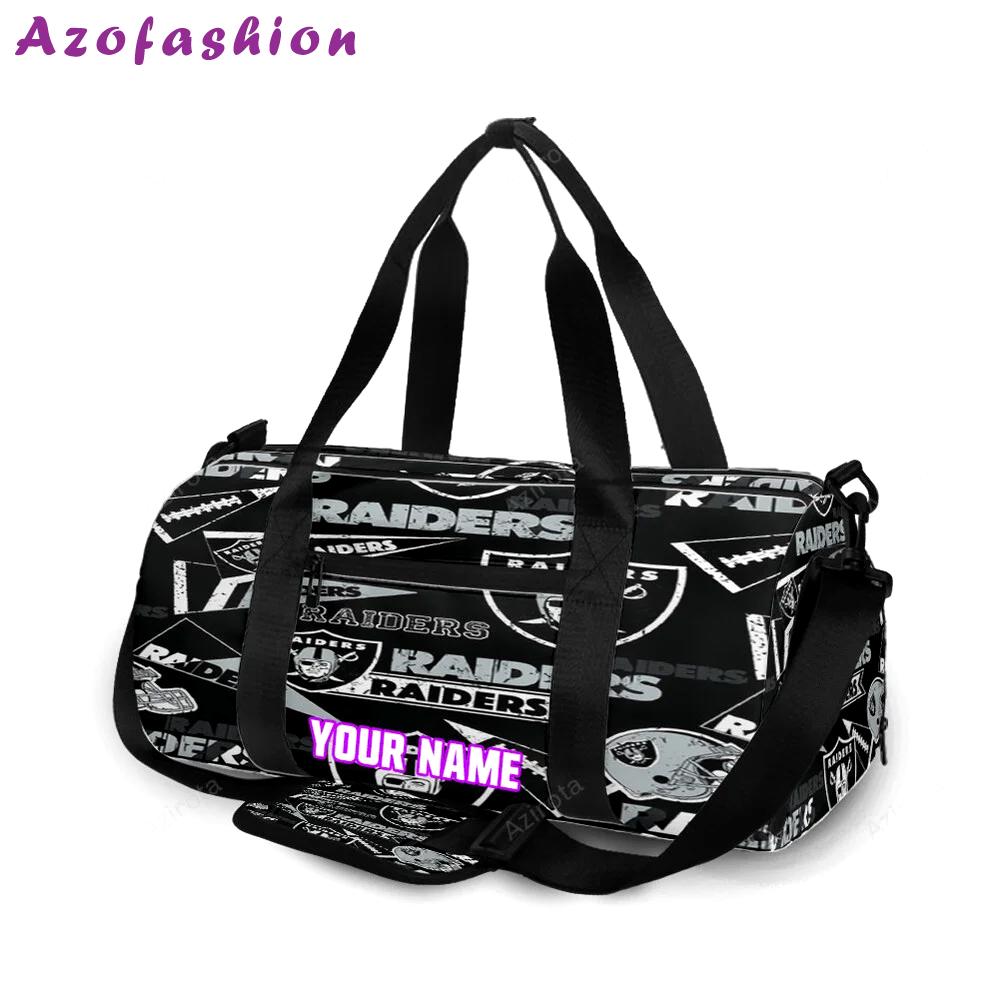 Las vegas raiders logo pattern5 personalized name travel bag gym bag 2094 Travel Bag
