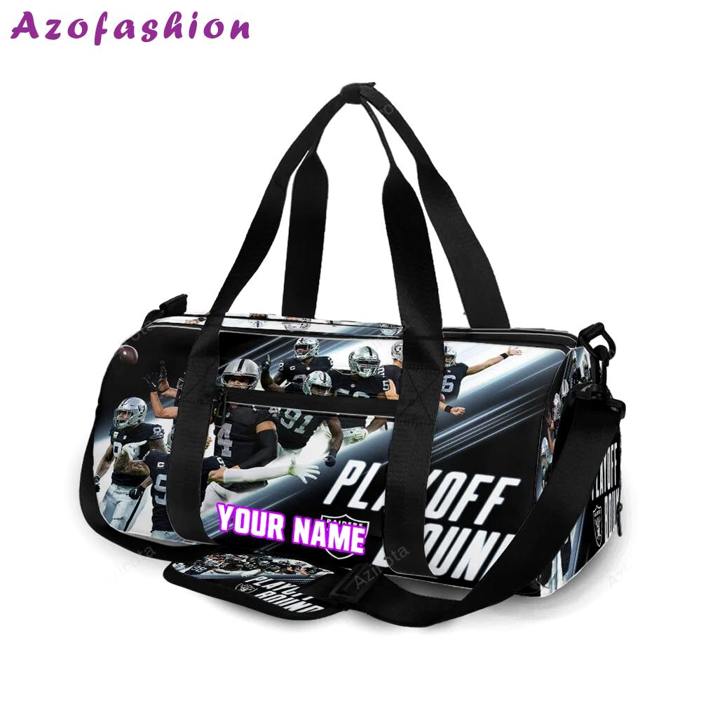 Las vegas raiders team art2 personalized name travel bag gym bag 474 Travel Bag