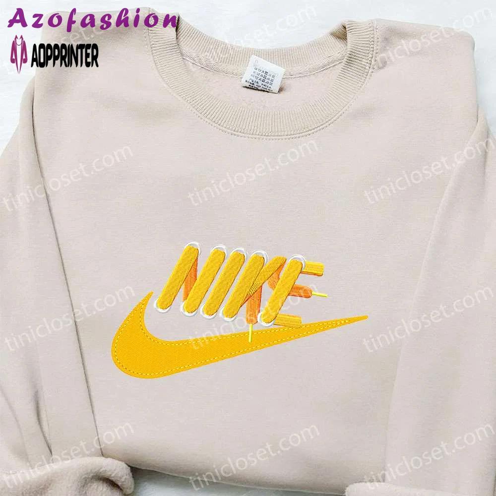 Leather laces x nike embroidered shirt: best nike-inspired gift for family Embroidered Shirt