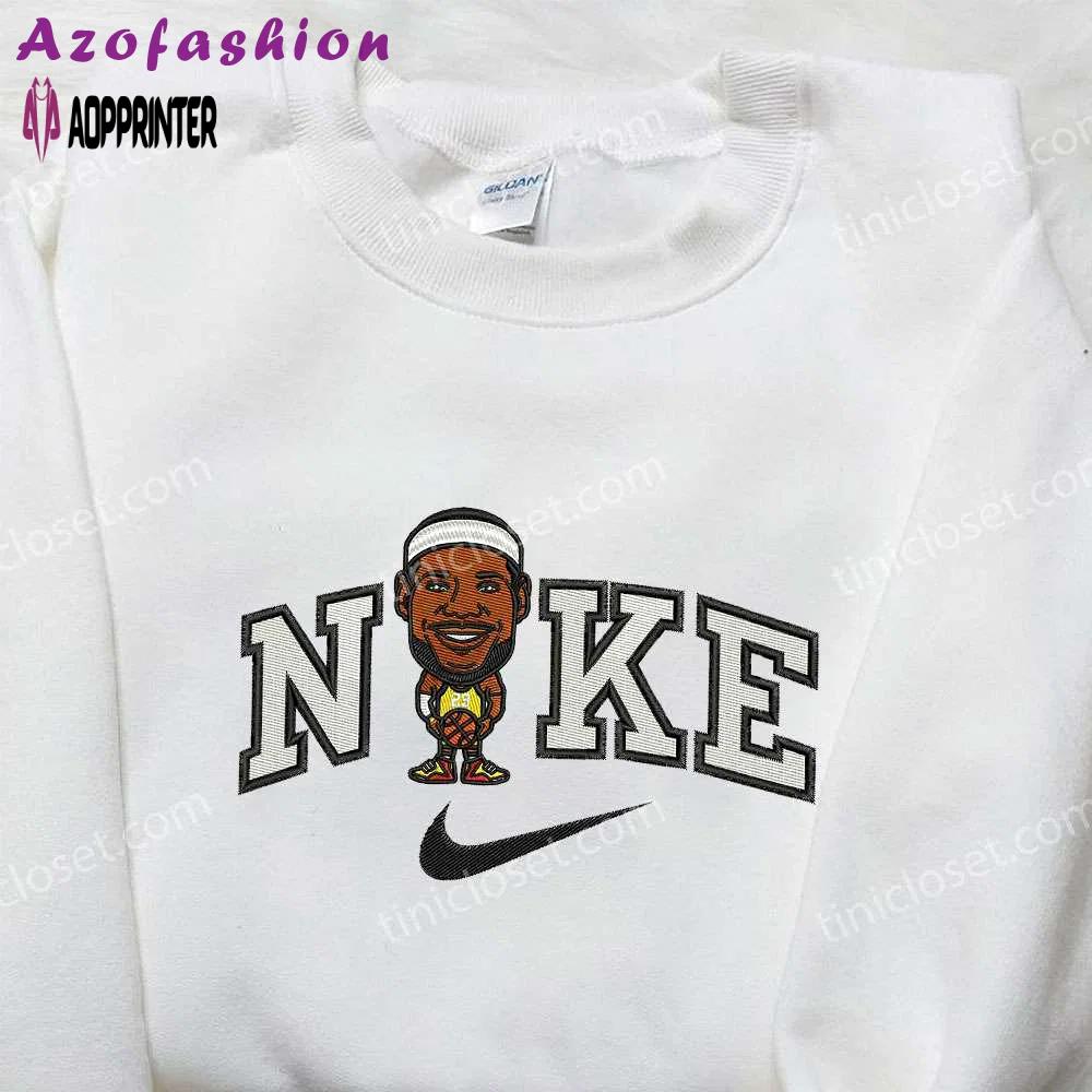 Lebron james embroidered shirt: nike x la lakers nba apparel Embroidered Shirt