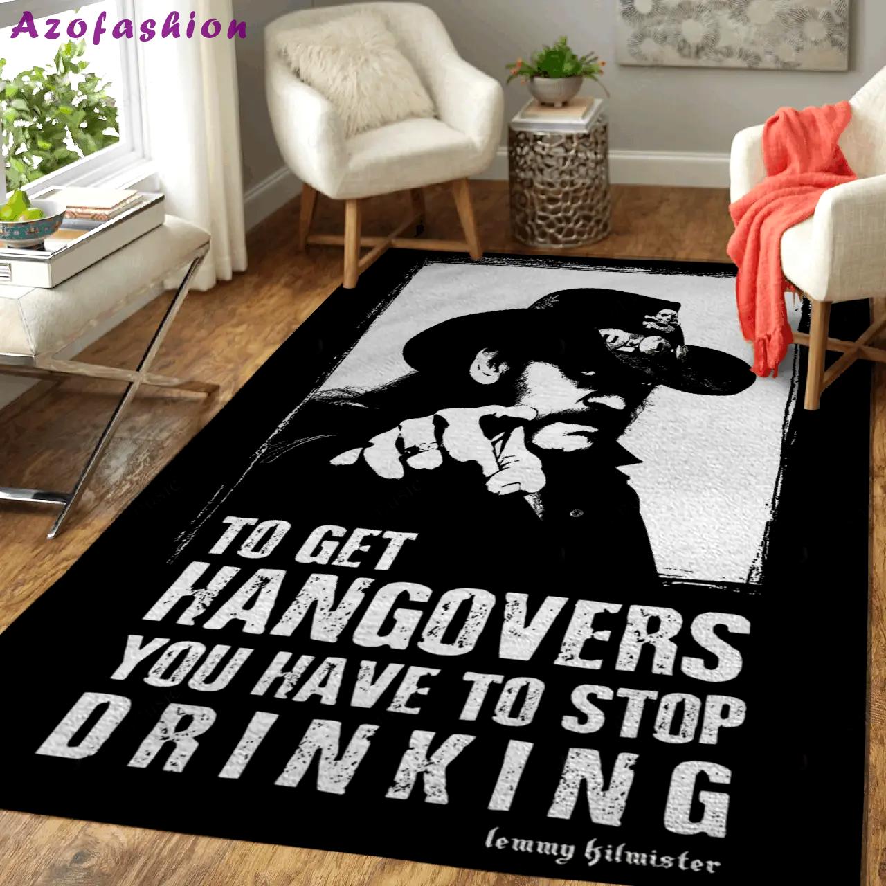 Lemmy to get hangovers music art for fans area rug living room carpet rug regtangle carpet floor decor home decor Rectangle Rug