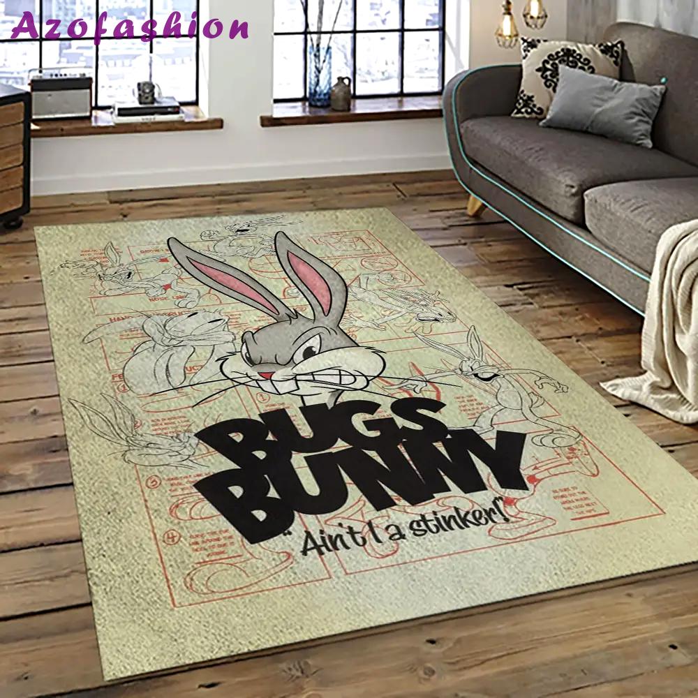 Looney tunes characters cartoon movie carpet rectangle area rug for living room bedroom decor lt46 Rectangle Rug