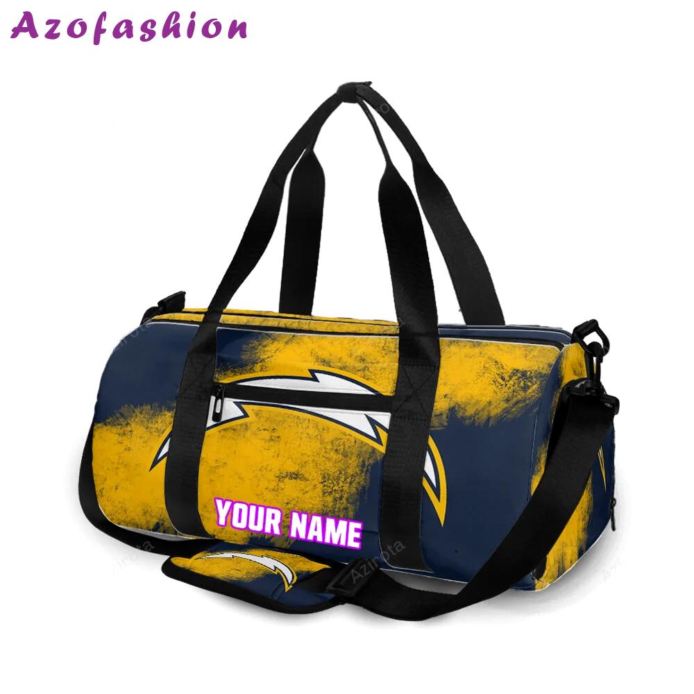Los angeles chargers emblem v12 personalized name travel bag gym bag 1787 Travel Bag
