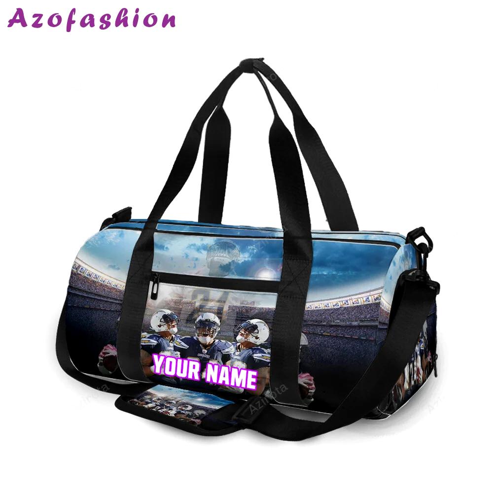 Los angeles chargers team v17 personalized name travel bag gym bag 1489 Travel Bag