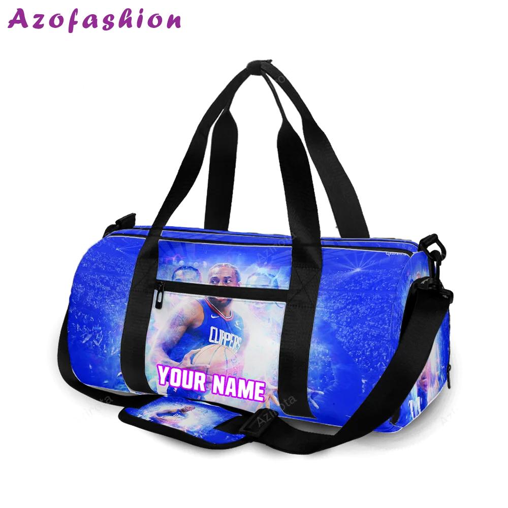 Los angeles clippers kawhi leonard1 personalized name travel bag gym bag 1065 Travel Bag