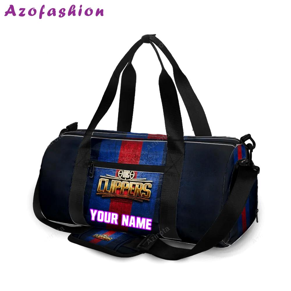 Los angeles clippers logo golden personalized name travel bag gym bag 1026 Travel Bag