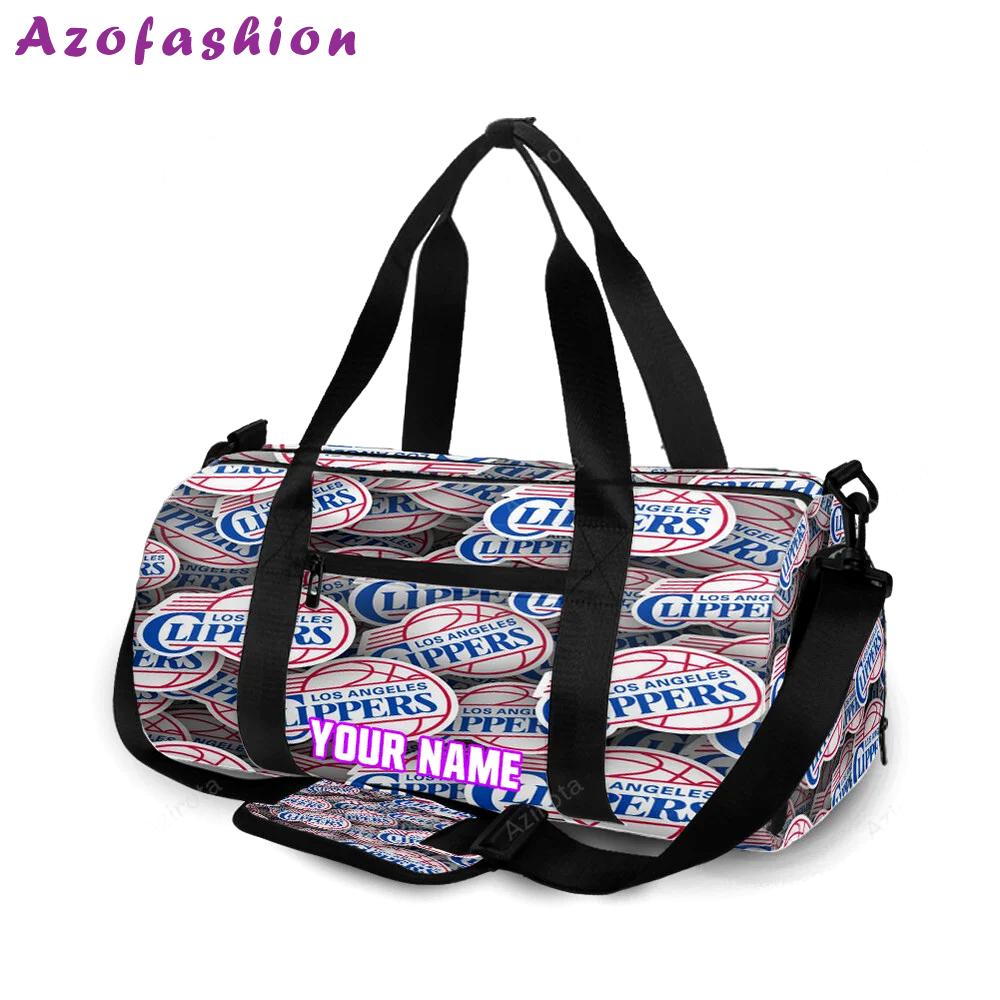 Los angeles clippers logo1 personalized name travel bag gym bag 885 Travel Bag
