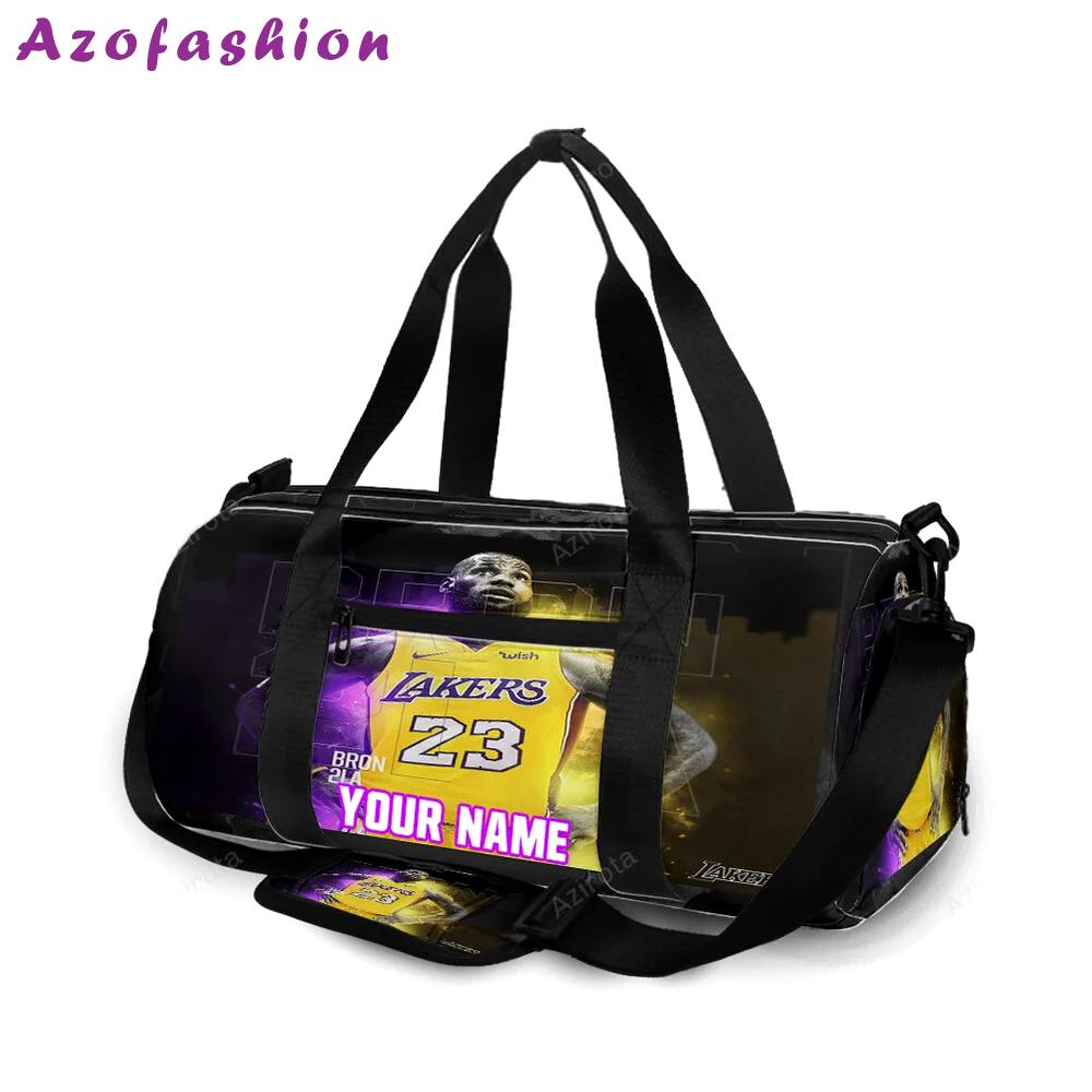 Los angeles lakers 23 lebron james v50 personalized name travel bag gym bag 1971 Travel Bag