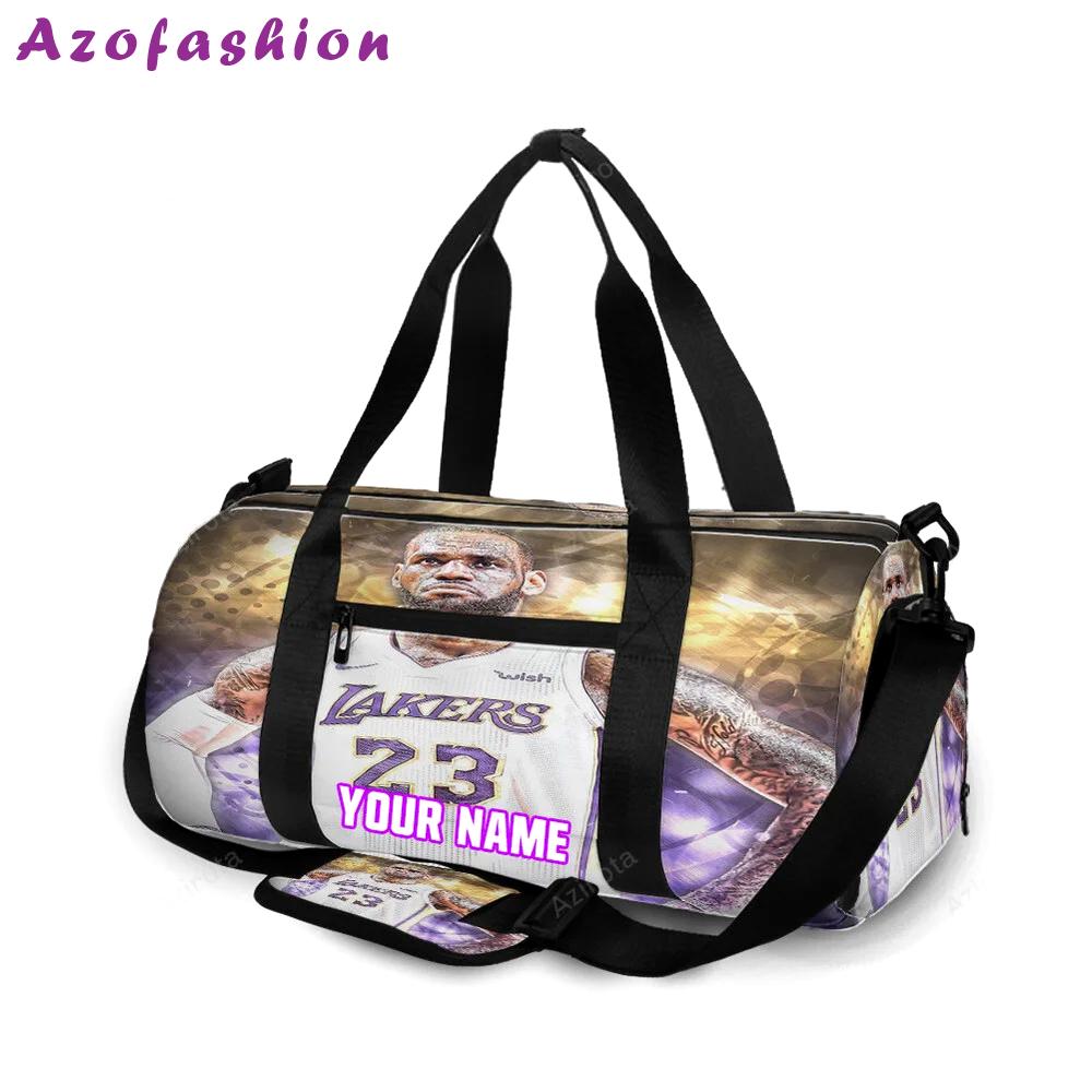 Los angeles lakers 23 lebron james v51 personalized name travel bag gym bag 1292 Travel Bag