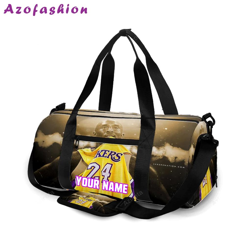 Los angeles lakers 24 kobe bryant v10 personalized name travel bag gym bag 199 Travel Bag
