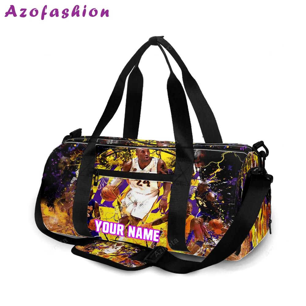 Los angeles lakers 24 kobe bryant v23 personalized name travel bag gym bag 1246 Travel Bag